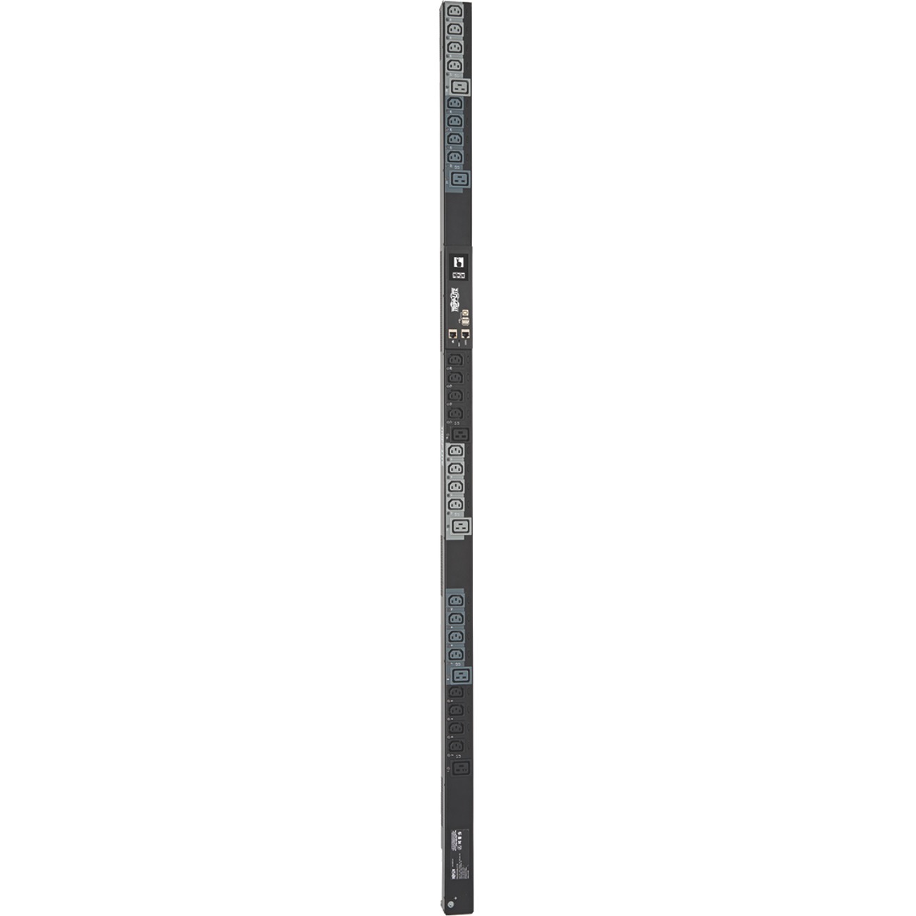 Tripp Lite by Eaton PDU 6.7kW 200-240V 3PH Switched PDU - LX Interface Gigabit 30 Outlets L21-20P Input Outlet Monitoring LCD 1.8 m Cord 0U 1.8 m Height TAA