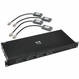 Tripp Lite by Eaton 4x4 HDMI over Cat6 Matrix Switch Kit, Switch/4x Pigtail Receivers - 4K 60 Hz, HDR, 4:4:4, PoC, 230 ft. (70.1 m), TAA
