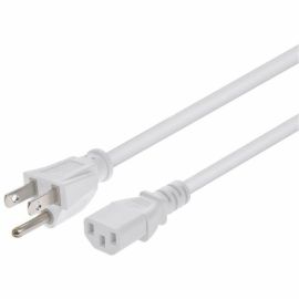 MONOPRICE POWER CORD - NEMA 5-15P TO IEC 60320 C13_ 18AWG_ 10A_ 125V_ 3-PRONG_ W