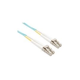 7 METER LC-LC OM3 10GIG FIBER OPTIC CABLE, AQUA, OFNR, 50/125 FIBER, MULTIMODE D