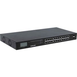PROVIDES POWER AND DATA CONNECTION FOR UP TO 24 POE NETWORK DEVICES. POWER OUTPU