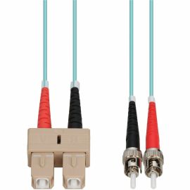 2M ST/SC M/M AQUA OM4 DUPLEX OFNR-RISER TAA FIBER PATCH CABLE