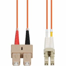 2M SC/LC M/M ORANGE OM1 DUPLEX OFNR-RISER TAA FIBER PATCH CABLE
