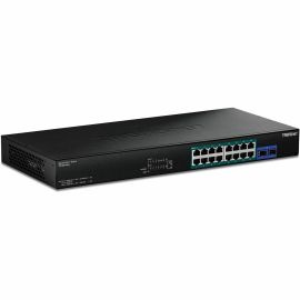 TRENDnet TPE-BG182g, 18-Port Gigabit 470W PoE++ Switch with 8 x 95W PoE++ Ports, 8 x 30W PoE+ Ports, 2 Gigabit SFP Slots,470W PoE Budget, 1U 19
