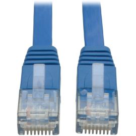 Eaton Tripp Lite Series Cat6 Gigabit Snagless Molded Flat (UTP) Ethernet Cable (RJ45 M/M), PoE, Blue, 25 ft. (7.62 m)