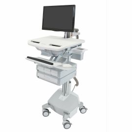 Ergotron StyleView Cart with LCD Arm, LiFe Powered, 4 Drawers