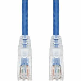 14FT BLUE CAT6A UTP PVC SNAGLESS EASY CLEAR BOOT TAA