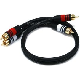 RCA PLUG/2RCA PLUG M/M 1.5FTCABLE-BLACK