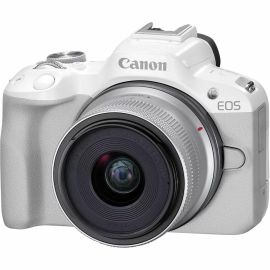 CANON EOS R50 - 24.2MP - CMOS - F/4.5-6.3 - 18-45 MM - 3INCH - WHITE - TOUCHSCRE