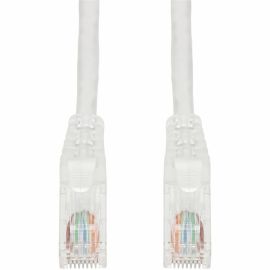 3FT WHITE CAT 6A PVC ETHERNET CABLE SNAGLESS EASY CLEAR BOOT TAA RJ-45 M/M