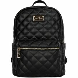 ST. TROPEZ QUILTED MINI BACKPACK FITS YOUR TABLET. FRONT ZIP POCKET FOR VALUABLE