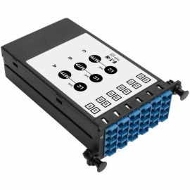 Tripp Lite by Eaton 40/100Gb Singlemode Fiber 40Gb to 4 x 10Gb 100Gb to 4 x 25Gb Breakout Cassette (x3) 8-Fiber MTP/MPO (APC) to (x12) LC (UPC) Duplex 9/125 N482 Chassis