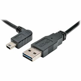 Tripp Lite by Eaton Universal Reversible USB 2.0 Cable (Reversible A to Left-Angle 5Pin Mini B M/M) 6 ft. (1.83 m)