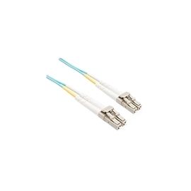 2.5 METER LC-LC OM3 10GIG FIBER OPTIC CABLE, AQUA, OFNR, 50/125 FIBER, MULTIMODE