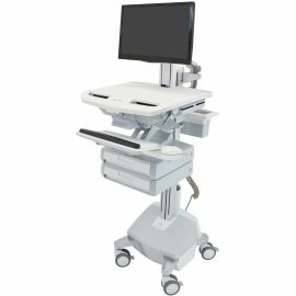 Ergotron StyleView Cart with LCD Pivot, LiFe Powered, 2 Drawers