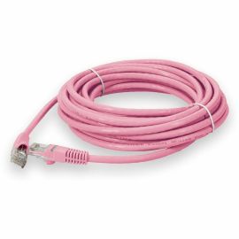 ADDON 25FT PINK CAT6A UTP PVC SNAGLESS BUBBLE BOOT COPPER PATCH CABLE