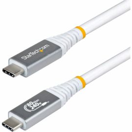 1.5FT USB4 CABLE WHITE USB-IF CERTIFIED 8K120/DP2.1/240W/80GBPS