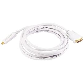 MINI DISPLAYPORT TO DVI CABLE-WHITE 10FT