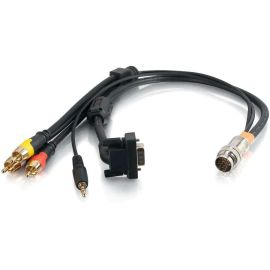 1.5FT RAPIDRUN VGA RIGHT ANGLE+ 3.5MM + COMPOSITE VIDEO + STEREO AUDIO FLYING LE