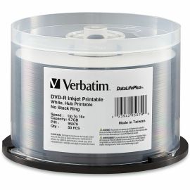 Verbatim DataLifePlus 95079 DVD Recordable Media - DVD-R - 16x - 4.70 GB - 50 Pack Spindle