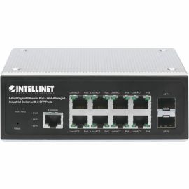 INTELLINET NETWORK SOLUTIONS 8-PORT GIGABIT ETHERNET POE+ WEB-MANAGED INDUSTRIAL