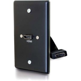 SINGLE GANG HDMI PIGTAIL BLACK WP