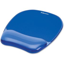 Fellowes Crystals Gel Mousepad/Wrist Rest - Blue