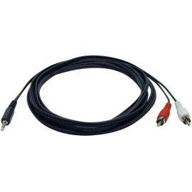 Eaton Tripp Lite Series 3.5 mm Mini Stereo to RCA Audio Y Splitter Adapter Cable (M/2xM), 12 ft. (3.7 m)