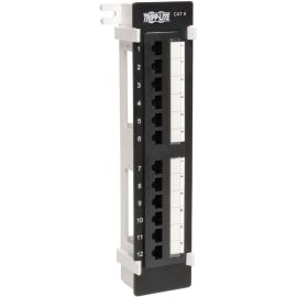 Tripp Lite by Eaton 12-Port Cat6 Wall Mount Vertical 110 Patch Panel RJ45 TAA GSA