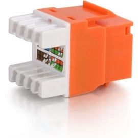 CAT5E RJ45 UTP KEYSTONE JACK - ORANGE