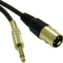 50FT PRO-AUDIO XLR MALE TO 1/4 MALE CABLE