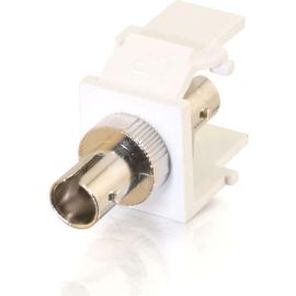 SNAP-IN ST FIBER F/F KEYSTONE INSERT MODULE - WHITE