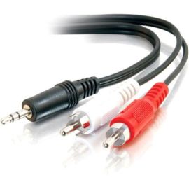 C2G 6ft Value Series One 3.5mm Stereo Male to Two RCA Stereo Male Y-Cable