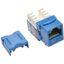 Tripp Lite by Eaton Cat6 Cat5e 110 Style Punch down Keystone Jack RJ45 Blue TAA GSA