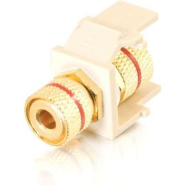 SNAP-IN RED BANANA JACK F/F KEYSTONE INSERT MODULE - IVORY