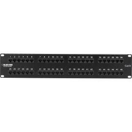 Black Box CAT6 Patch Panel, Punchdown - 2U, Unshielded, 48-Port