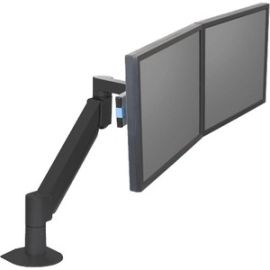 SUPPORTS 2.5-18.7 LBS PER MONITOR. MAX MONITOR SIZE IS 24. INCLUDES FLEXMOUNT.