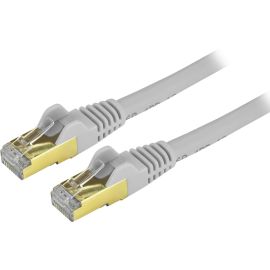 StarTech.com 1ft CAT6a Ethernet Cable - 10 Gigabit Category 6a Shielded Snagless 100W PoE Patch Cord - 10GbE Gray UL Certified Wiring/TIA