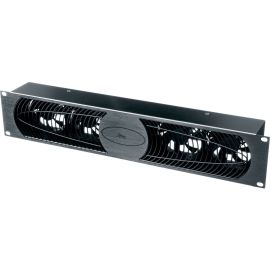 Middle Atlantic UQFP Series Intake Only Fan Panel - 100 CFM Fan Panel - Black Brushed and Anodized