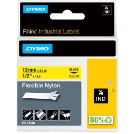 DYMO RHINO 1/2IN X 11.5FT, YELLOW FLEXIBLE NYLON LABELS