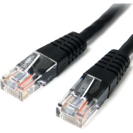 StarTech.com 15 ft Black Molded Cat5e UTP Patch Cable