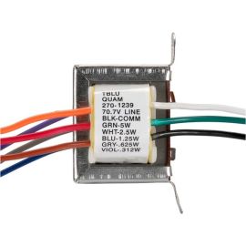 5W-25/70V TRANSFORMER,5 TAPS AT -3DB LEVELS