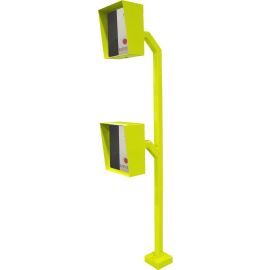 GOOSENECK PEDESTAL MOUNT FOR BOTH CARS AND TRUCKS,PAINTED SAFETY YELLOW. MOUNTIN