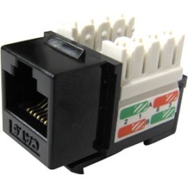 CAT6 110 TYPE KEYSTONE JACK BLACK