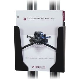 Premier Mounts Dual-Pole Brochure Holder for Carts and Stands