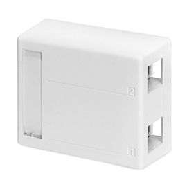 Leviton Surface Mount Box for Shielded Connectors 2-Port White