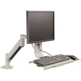 DATA ENTRY ARM WITH FLIP UP KEYBOARD AND MOUSE TRAY. SUPPORTS 6-23 LBS. NO MOU