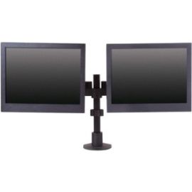 MOUNT TWO MONITORS SIDE BY SIDE. INCLUDES ARTICULATING ARM 14 INCH POLE AND FLE