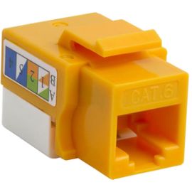 4XEM Cat6 RJ45 Keystone Jack UTP 110-Type (Yellow)