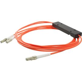 ADDON 3M LC (MALE) TO 2XLC (MALE) ORANGE OM2 SIMPLEX FIBER SPLITTER CABLE WITH 5